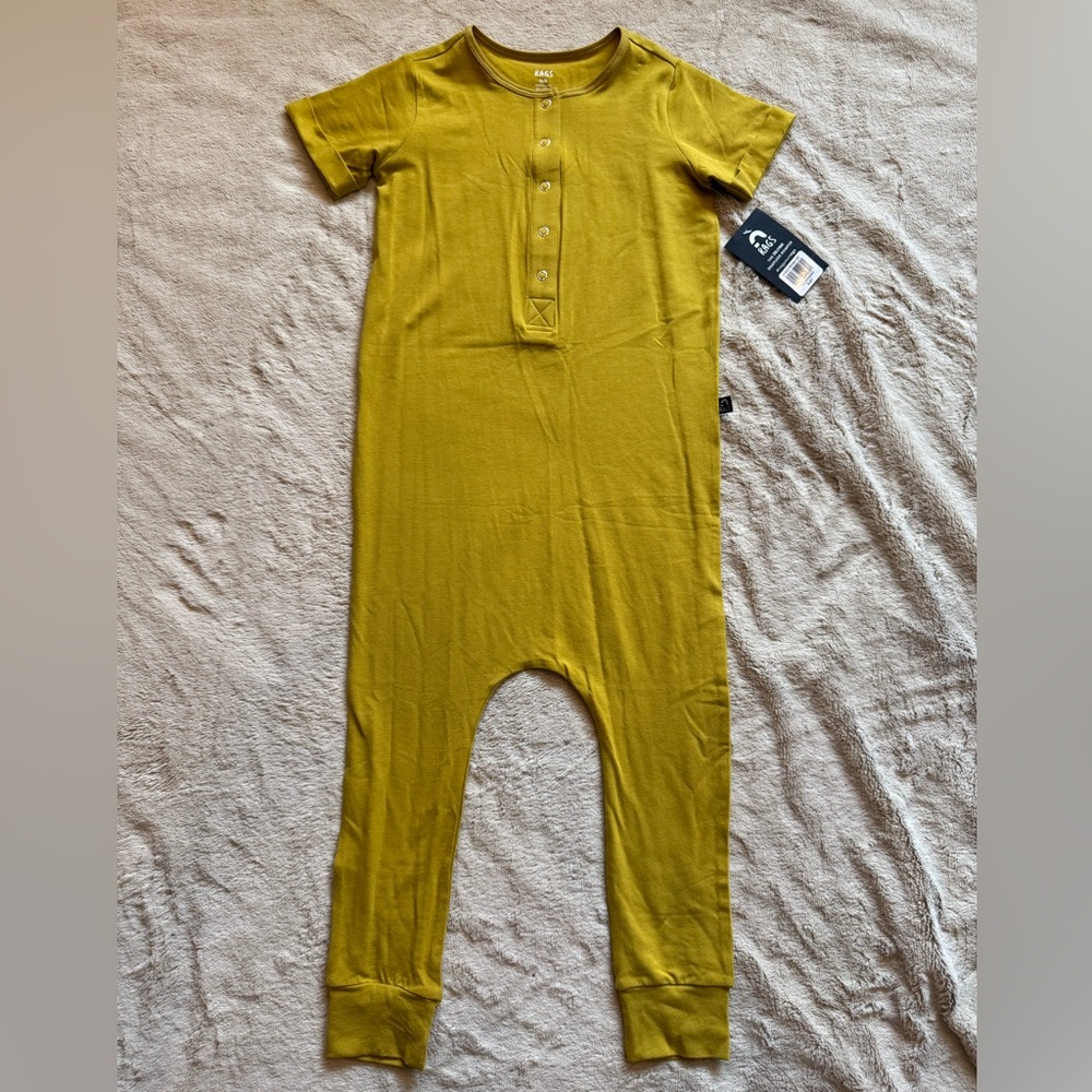 RAGS size 5/6 short sleeve romper NWT
